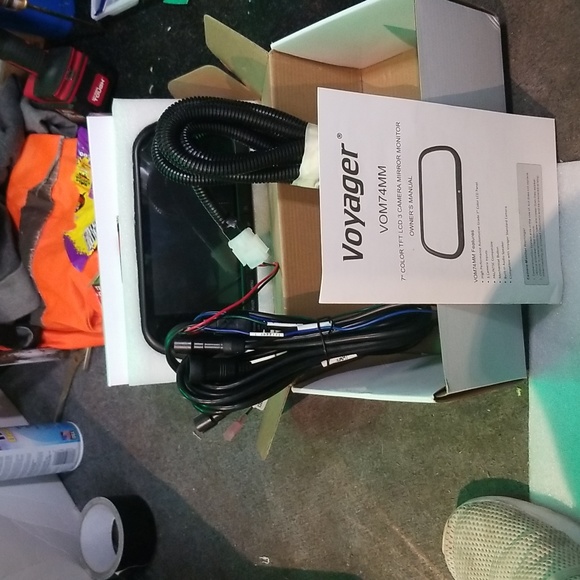 asa electronics Voyager VOM74MM 7" color TFT LCD 3 camera mirror monitor. - Picture 4 of 5